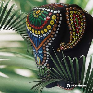 Mud Elephant Hand-painted