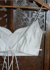 Sabyasachi Silk Padded Spaghetti Strap Drawstring