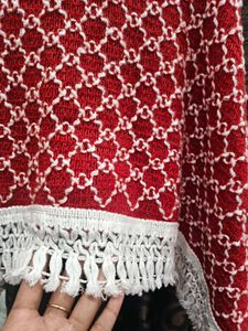 Red And White Cape Top