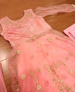 Pink Lehenga Set For Girls