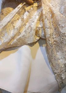 Elegant Gold Lace Gown