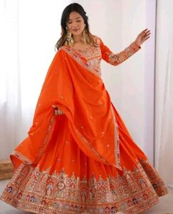Elegant Orange Kurta Set