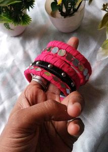 Pink Bangle Set