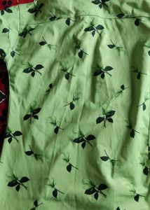 Green Floral Print Shirt