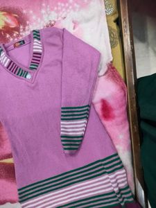 woolen kurti pink