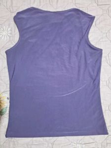 Floral Embroidered Lavender Tank Top