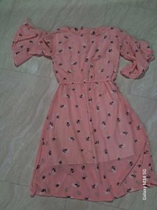Floral Print Pink Dress