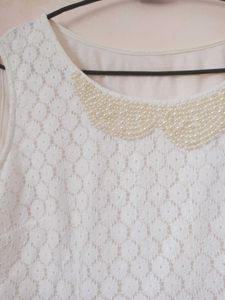Beutiful Lace Perl Work Top