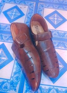 Brown Leather Fisherman Sandals