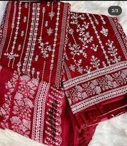 Maroon Dress Material