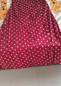 Maroon Polka Dot Dress