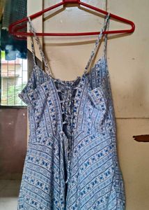 Blue &amp; White Print Sundress