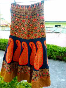 Orange Rajasthani Lehenga