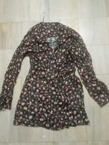 Floral Print Long Sleeve Dress