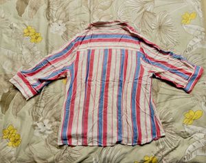 WESTSIDE - Gia Striped 3/4 Sleeve Shirt