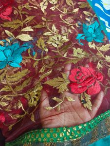Floral Embroidered Saree