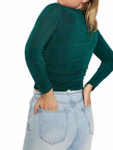 Bottle Green Keyhole Fitted Top