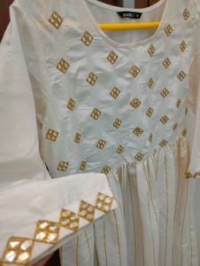 White Embroidered Kurti