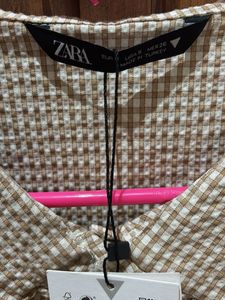 Zara Checkered Crop Top