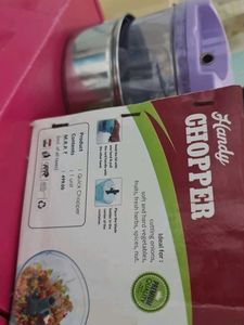 Purple Food Chopper With Still Bowl