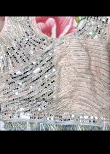 Peach lehnga choli set