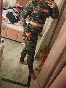 Camo Crop Top &amp; Leggings Set