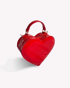 Red Heart Shaped Cross-body Bag