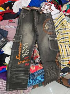 Embroidered Denim Jeans