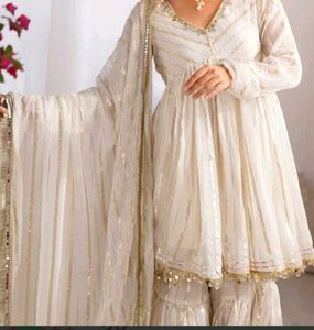 Mal Chanderi Anarkali Suit