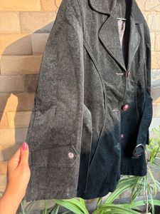 Elegant Black Velvet Coat