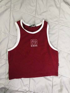 Red No Borders Crop Tank from roadster