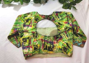Multicolored Padded Blowse