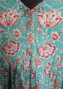 Shaai 3XL Teal Floral Print Top