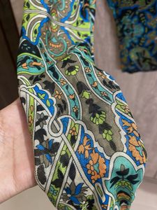 Patterned Long Sleeve Top