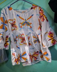 Butterfly Print Top