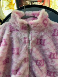 Pink Fuzzy Zip-Up Jacket