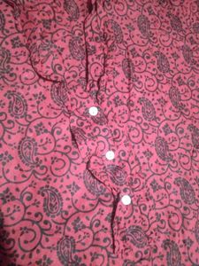 Patterned Button-Up Top