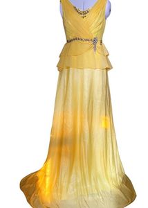 Elegant Yellow Ethnic Gown🎀🦋💛