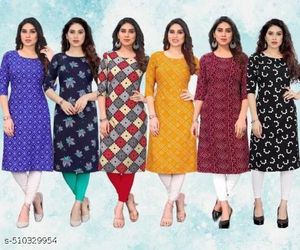 Women Printed Crepe Kurti