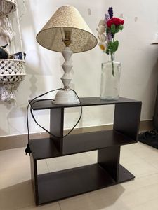 Stylish book shelf and lamp