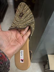 Gold Beaded Sandal