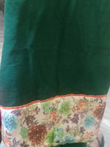 winter Floral Green Kurta