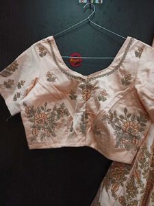 Elegant Peach Embroidered Lehenga Choli