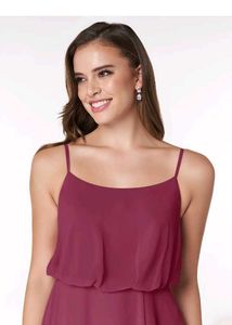 Elegant  Burgundy Azazie Dress (A4)
