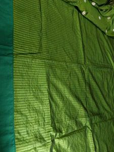 Green Saree, Saree With Embroidery Lace