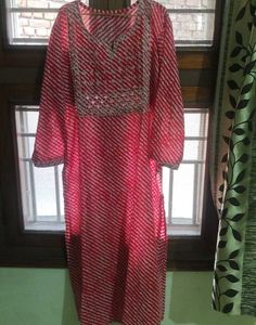 Red Striped Kurta