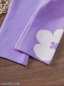 Winter collection Cute Girl's Purple Outfit