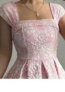 Elegant Pink Floral Dress