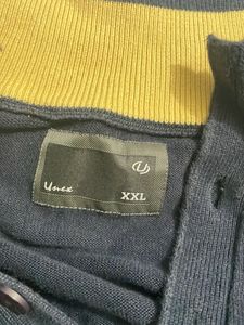 Men’s Navy Blue &amp; Yellow Cotton Sweatshirt