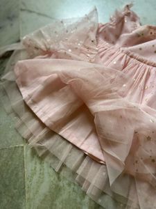 Pink &amp; Gold Star Tulle Dress